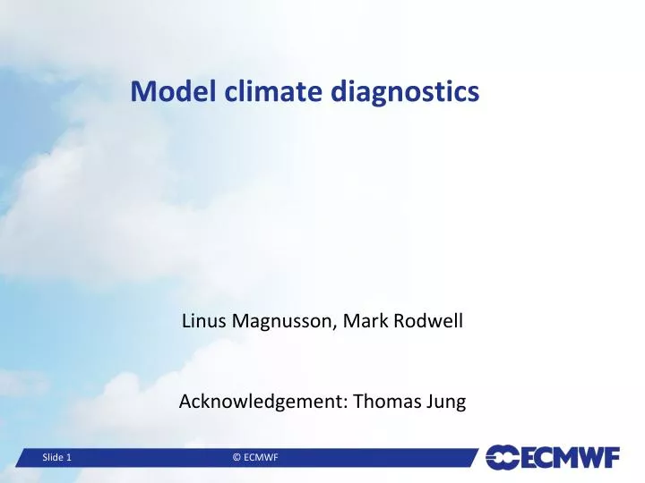 model climate diagnostics