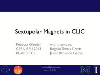 Sextupolar Magnets in CLIC