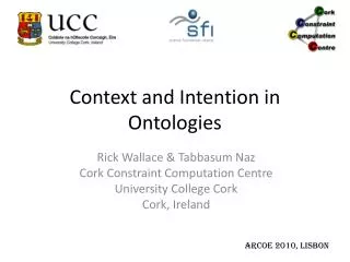 Context and Intention in Ontologies