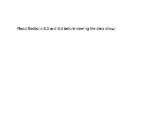 Read Sections 6.3 and 6.4 before viewing the slide show.