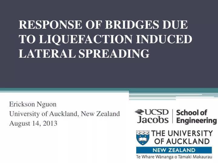 response of bridges due to liquefaction induced lateral spreading