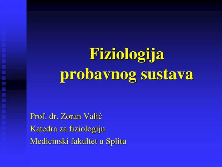 fiziologija probavnog sustava