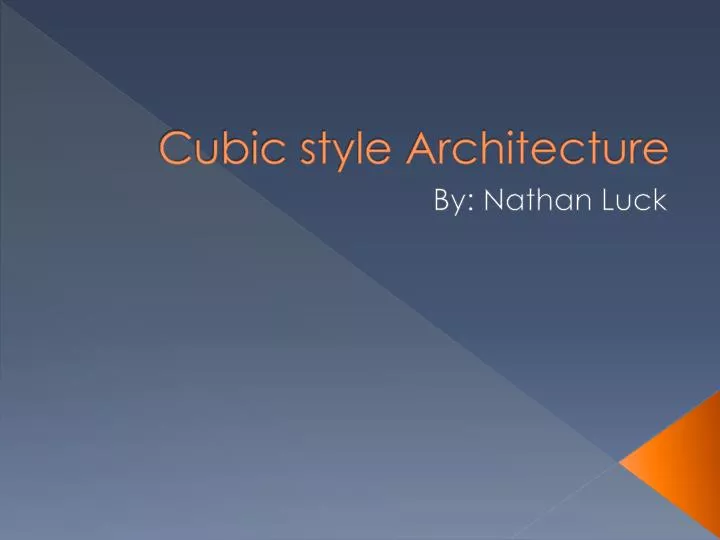 cubic style architecture