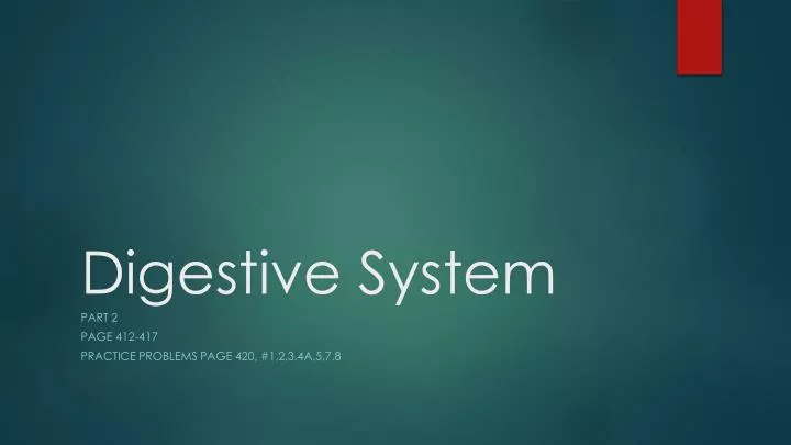 digestive system