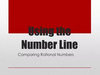 Using the Number Line