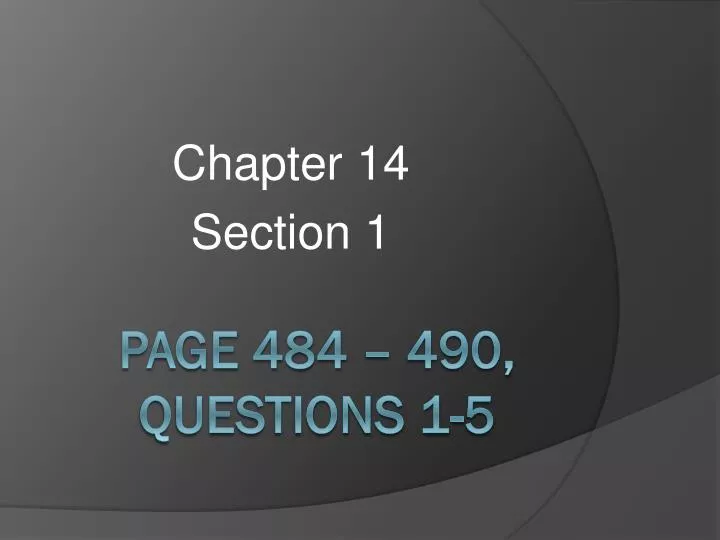 chapter 14 section 1
