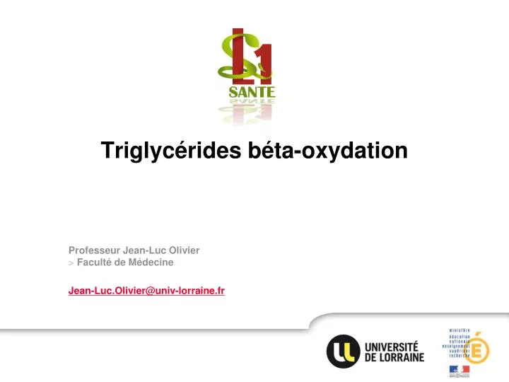 triglyc rides b ta oxydation