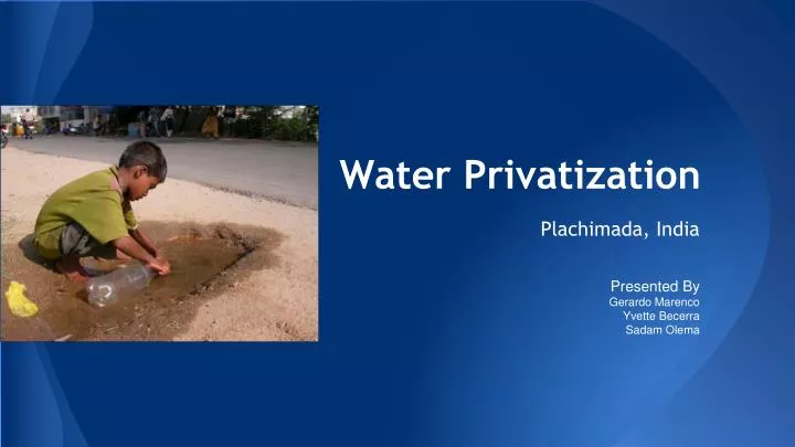 water privatization