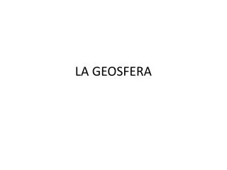 la geosfera