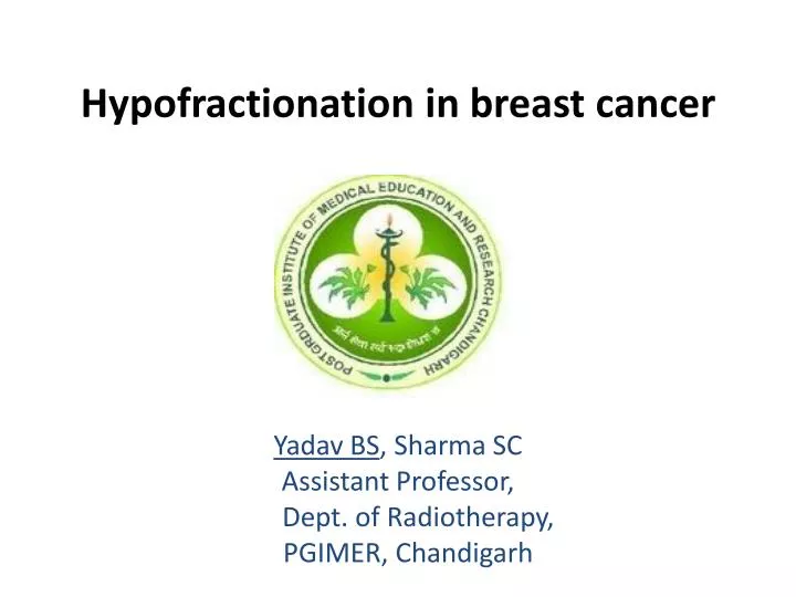 hypofractionation in breast cancer