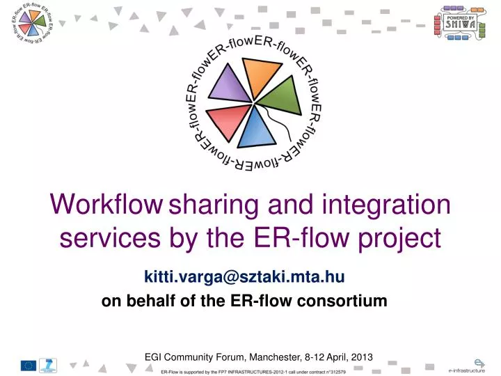workflow sharing and integration services by the er flow project