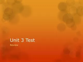 Unit 3 Test