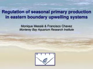 Regulation of seasonal primary production in eastern boundary upwelling systems