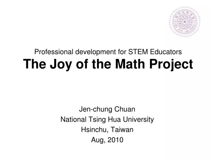 professional development for stem educators the joy of the math project