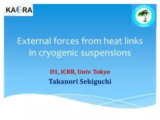 External forces from heat links in cryogenic suspensions