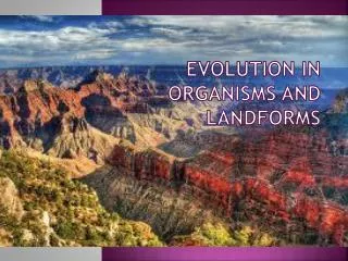 evolution in organisms and landforms