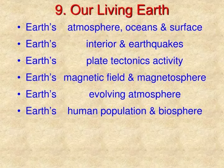 9 our living earth