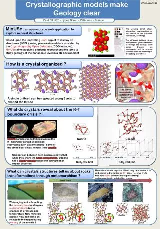 Crystallographic models make Geology clear