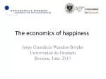 The economics of happiness