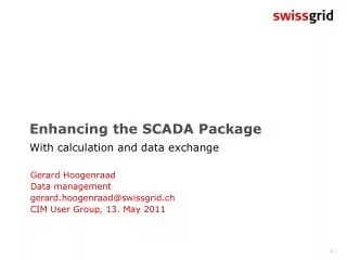 Enhancing the SCADA Package