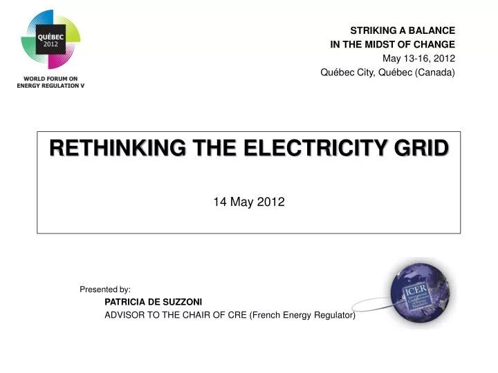 rethinking the electricity grid 14 may 2012