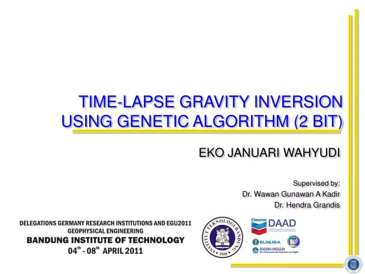 time lapse gravity inversion using genetic algorithm 2 bit