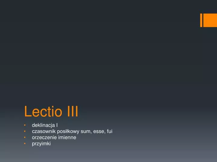 lectio iii
