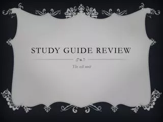 Study Guide Review