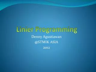 linier programming