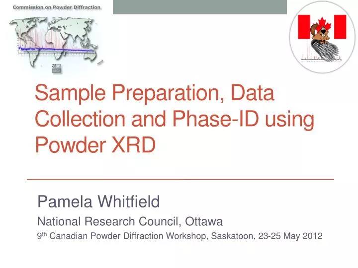 sample preparation data collection and phase id using powder xrd