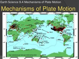 Earth Science 9.4 Mechanisms of Plate Motion