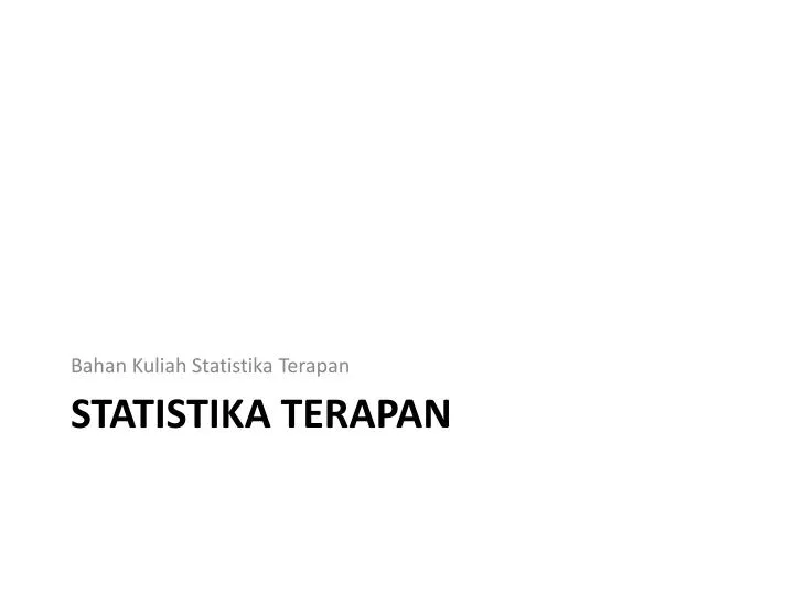 statistika terapan