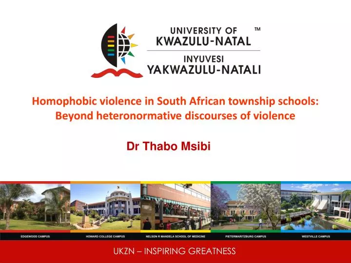 homophobic violence in south african township schools beyond heteronormative discourses of violence
