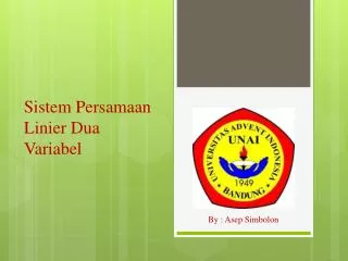sistem persamaan linier dua variabel