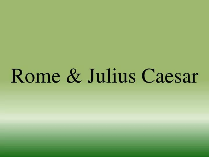 rome julius caesar