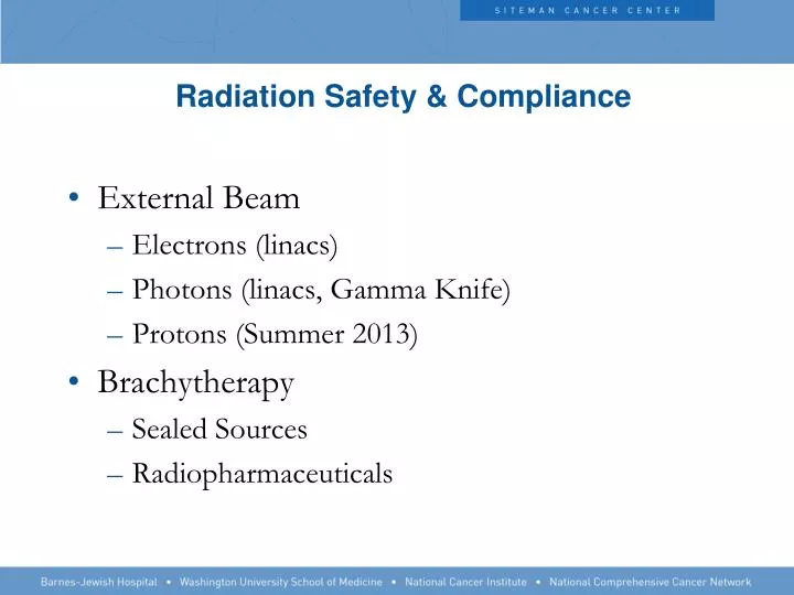 radiation safety compliance