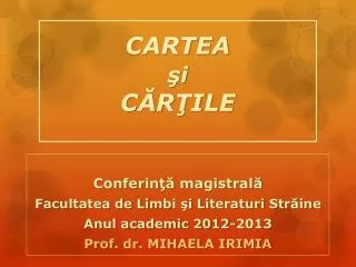 cartea i c r ile
