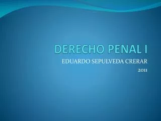 derecho penal i