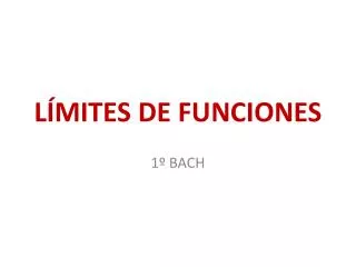 l mites de funciones