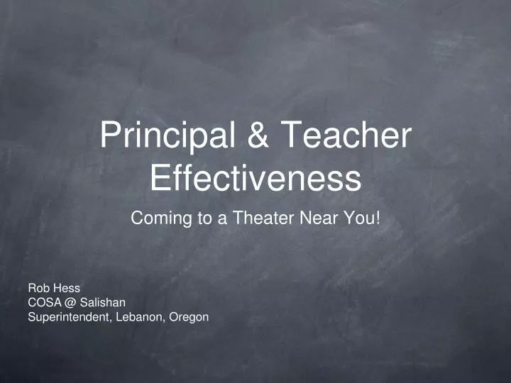 principal teacher effectiveness