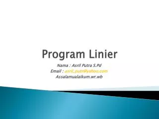 program linier