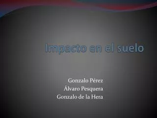 impacto en el suelo