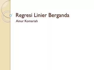 regresi linier berganda