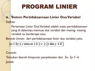 program linier