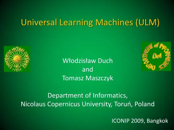 universal learning machines ulm