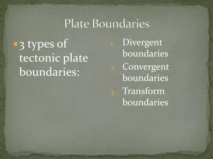 plate boundaries