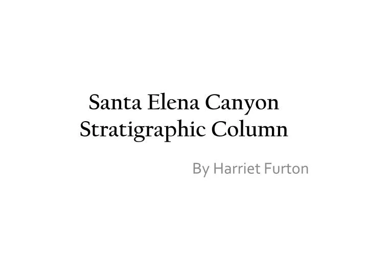 santa elena canyon stratigraphic column