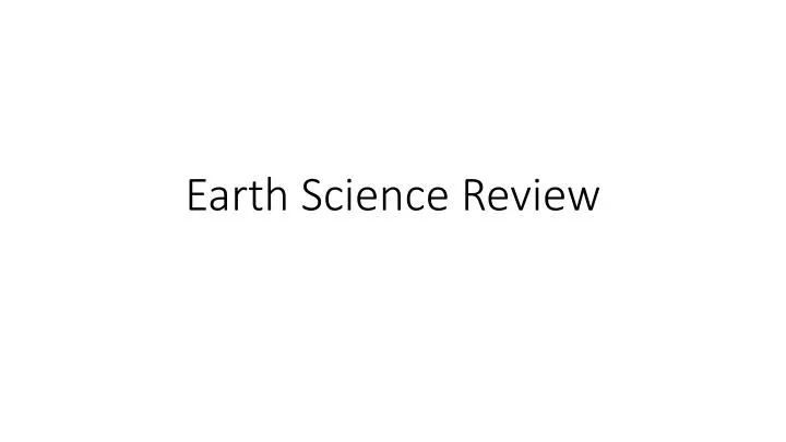 earth science review