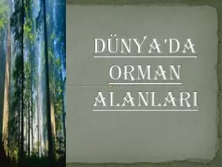 d nya da orman alanlari
