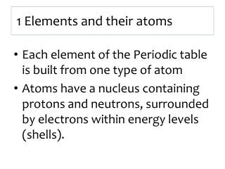 1 Elements and their atoms